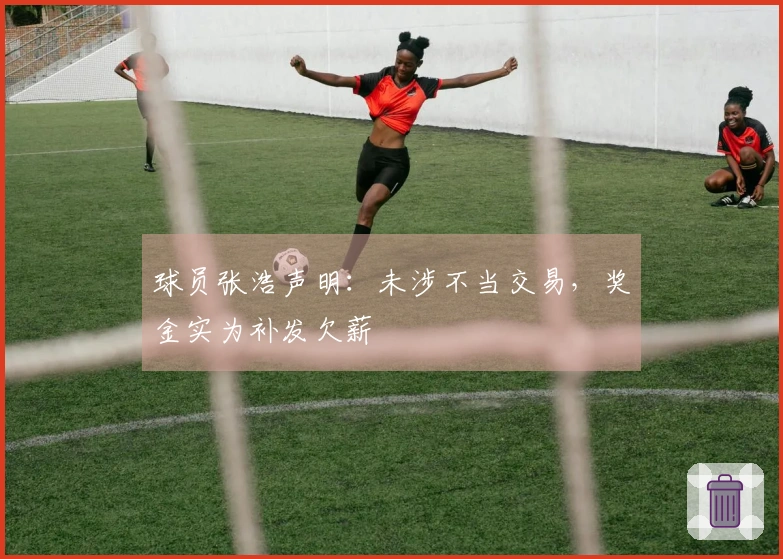 球员张浩声明：未涉不当交易，奖金实为补发欠薪